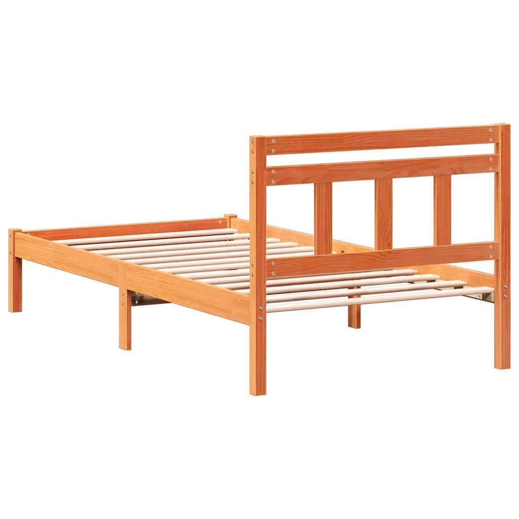 Rám Postele Hnědá 80 X 200 Cm Masivní Borové Dřevo