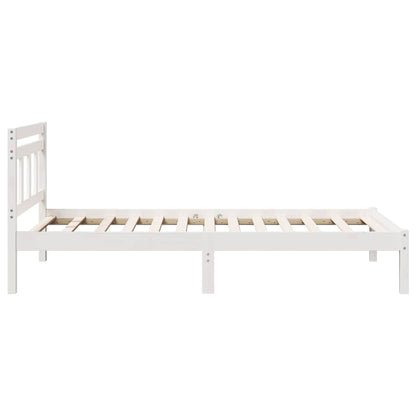 Rám Postele Bílá 90 X 200 Cm Masivní Borové Dřevo