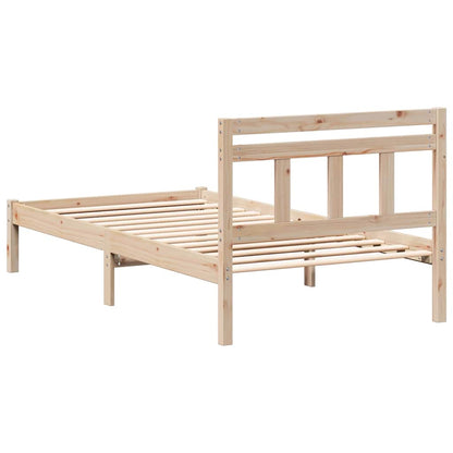 Rám Postele Hnědá 100 X 200 Cm Masivní Borové Dřevo