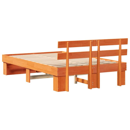 Rám Postele Voskově Hnědá 120 X 190 Cm Masivní Borové Dřevo