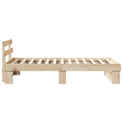 Rám Postele S Čelo Hnědá 80 X 200 Cm Masivní Borové Dřevo