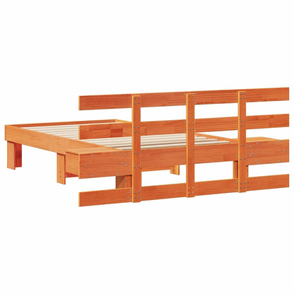 Rám Postele Voskově Hnědá 90 X 190 Cm Masivní Borové Dřevo
