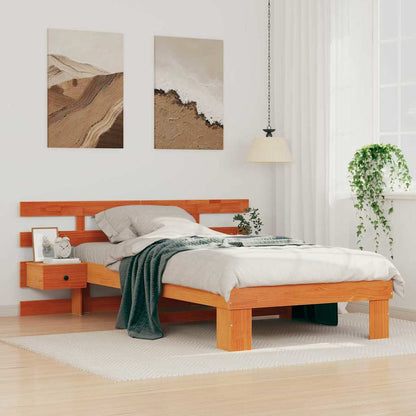 Rám Postele Voskově Hnědá 75 X 190 Cm Masivní Borové Dřevo