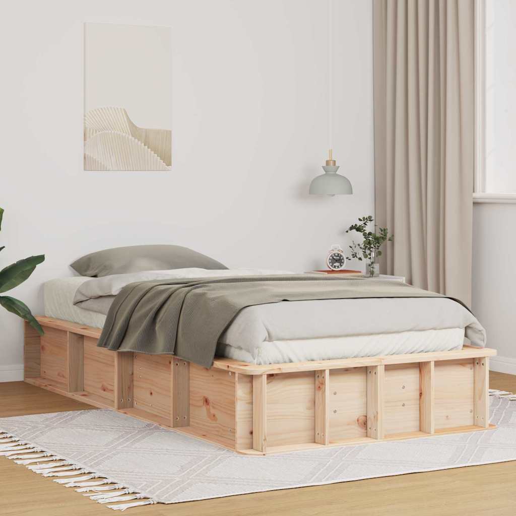 Rám Postele Voskově Hnědá 75 X 190 Cm Masivní Borové Dřevo