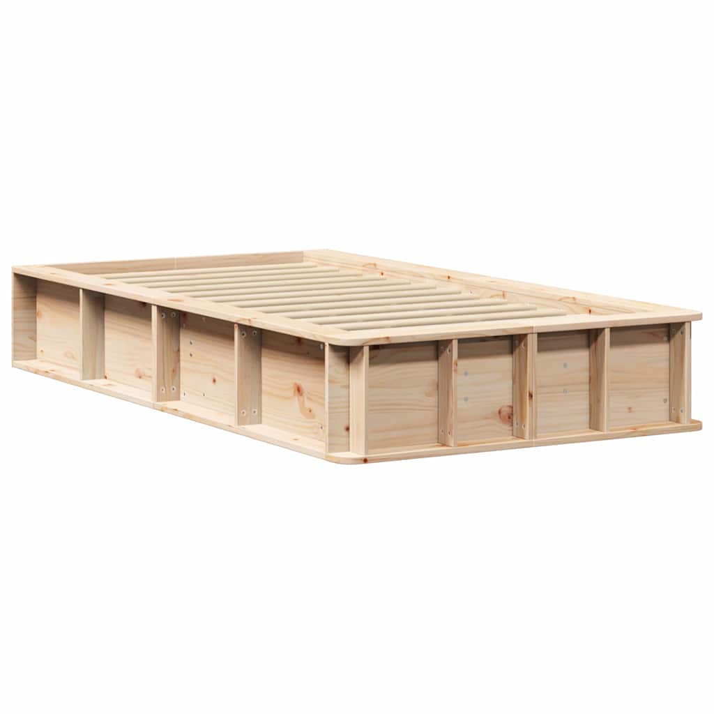 Rám Postele Voskově Hnědá 75 X 190 Cm Masivní Borové Dřevo