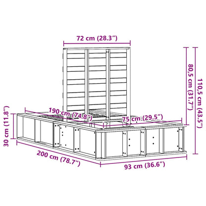 Rám Postele Bílá 75 X 190 Cm Masivní Borové Dřevo