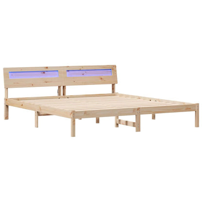 Rám Postele S Čelo Hnědá 180 X 200 Cm Masivní Borové Dřevo