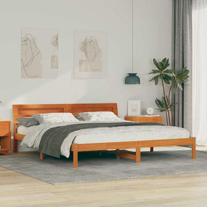 Rám Postele Voskově Hnědá 180 X 200 Cm Masivní Borové Dřevo