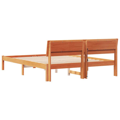 Rám Postele Voskově Hnědá 150 X 200 Cm Masivní Borové Dřevo