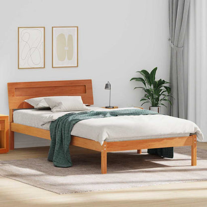Rám Postele Voskově Hnědá 100 X 200 Cm Masivní Borové Dřevo