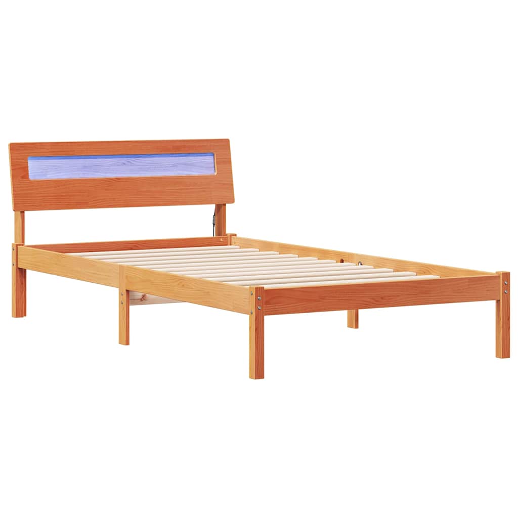 Rám Postele Voskově Hnědá 90 X 200 Cm Masivní Borové Dřevo