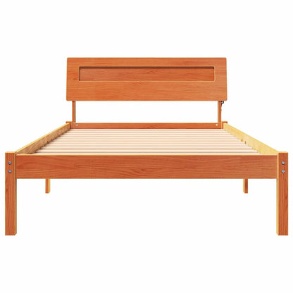 Rám Postele Voskově Hnědá 90 X 200 Cm Masivní Borové Dřevo