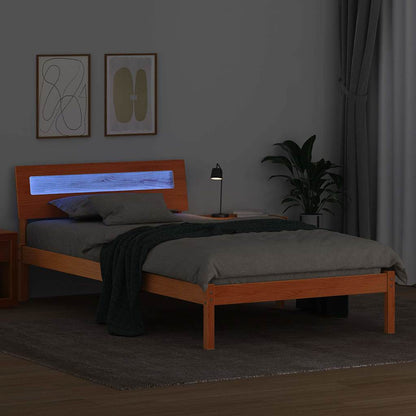 Rám Postele Voskově Hnědá 90 X 190 Cm Masivní Borové Dřevo