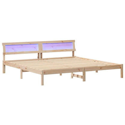 Rám Postele S Čelo Hnědá 180 X 200 Cm Masivní Borové Dřevo
