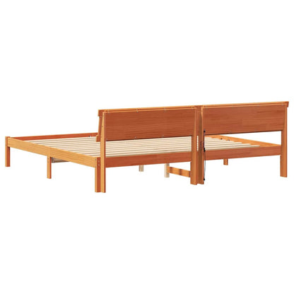 Rám Postele Voskově Hnědá 180 X 200 Cm Masivní Borové Dřevo