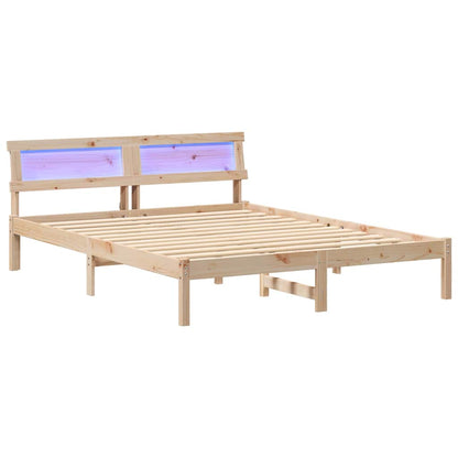 Rám Postele S Čelo Hnědá 160 X 200 Cm Masivní Borové Dřevo