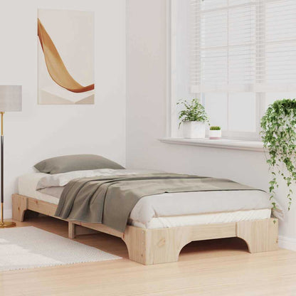 Rám Postele Hnědá 80 X 210 Cm Masivní Borové Dřevo