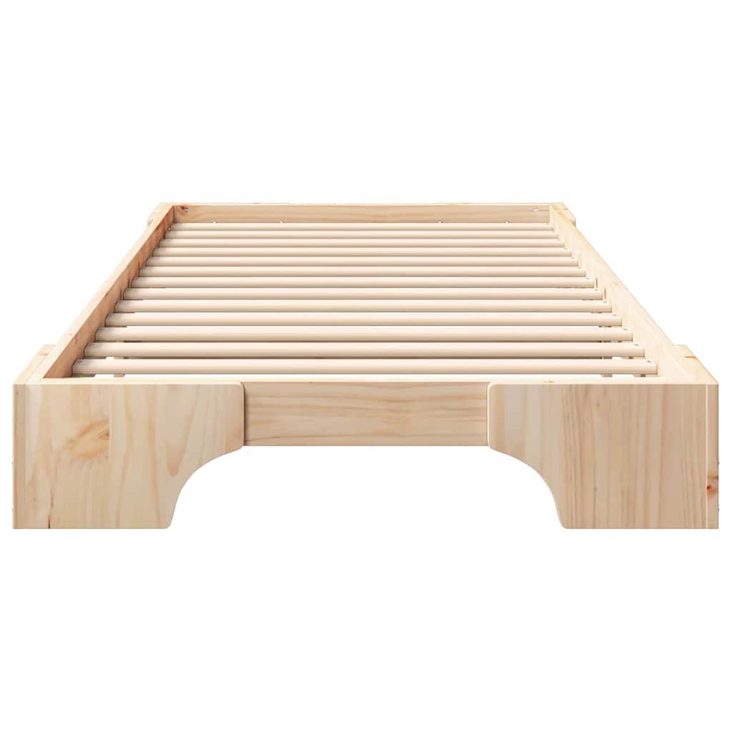 Rám Postele Hnědá 80 X 210 Cm Masivní Borové Dřevo