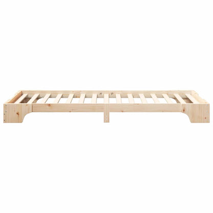 Rám Postele Hnědá 90 X 210 Cm Masivní Borové Dřevo
