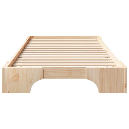 Rám Postele Hnědá 90 X 220 Cm Masivní Borové Dřevo