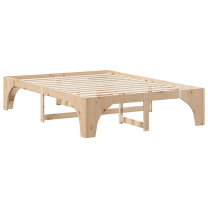 Rám Postele Hnědá 140 X 200 Cm Masivní Borové Dřevo