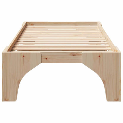Rám Postele Hnědá 80 X 200 Cm Masivní Borové Dřevo