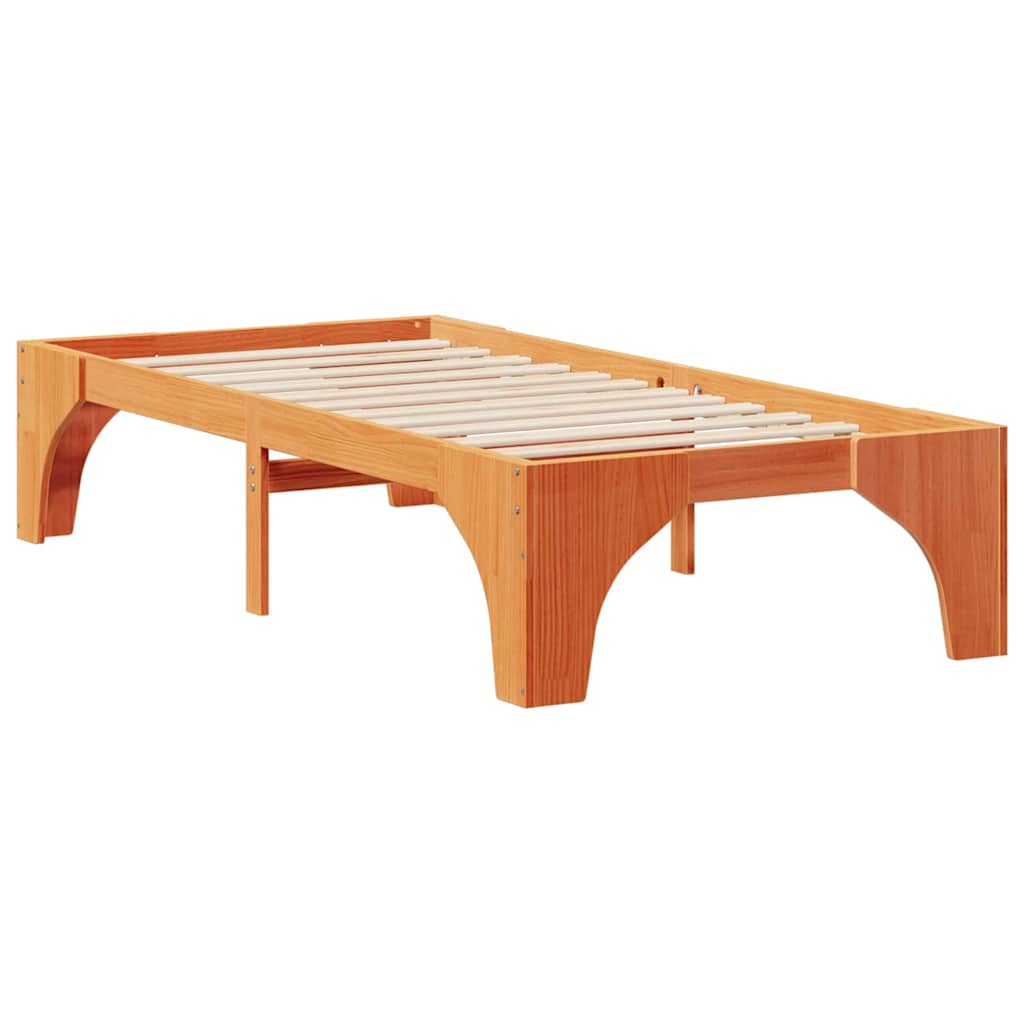 Rám Postele Hnědá 80 X 200 Cm Masivní Borové Dřevo