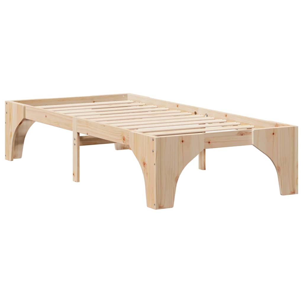 Rám Postele Hnědá 90 X 190 Cm Masivní Borové Dřevo