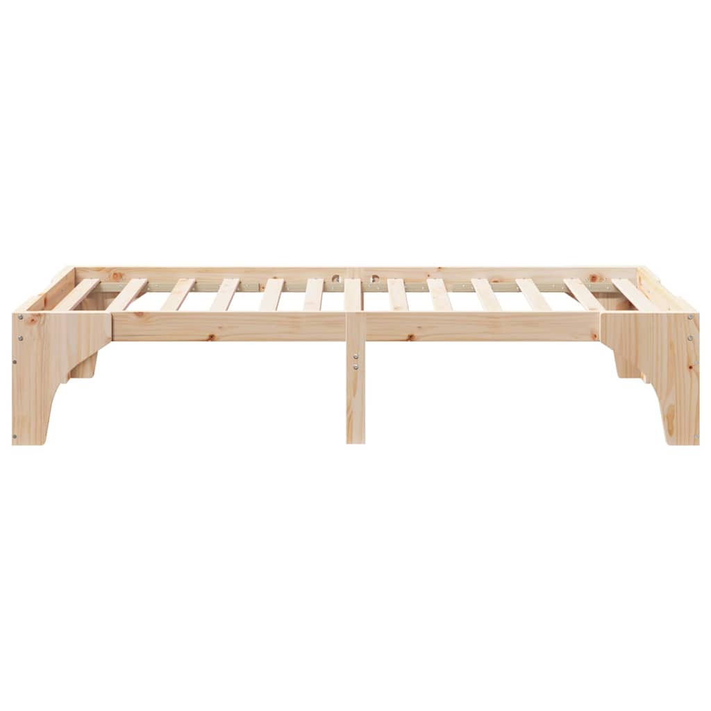 Rám Postele Hnědá 75 X 190 Cm Masivní Borové Dřevo