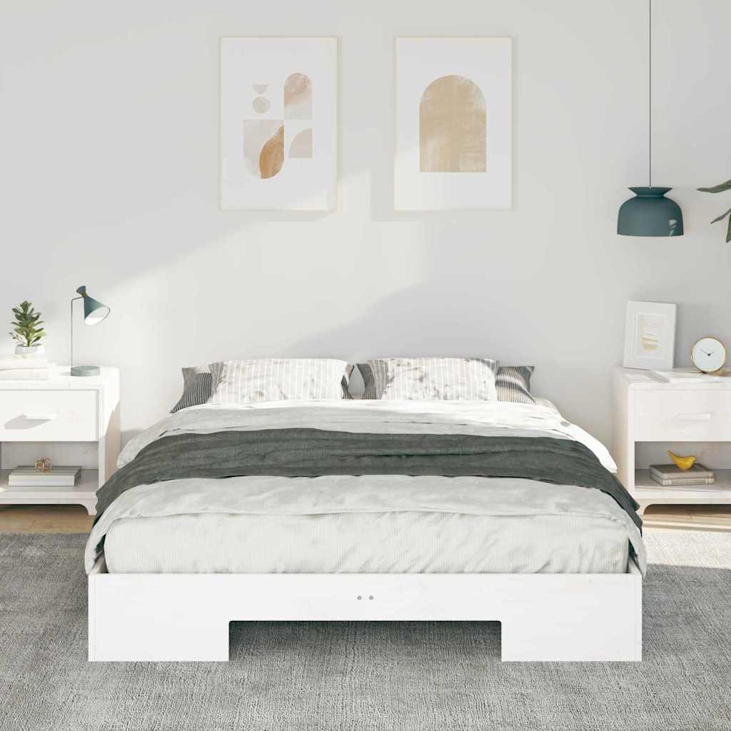 Rám Postele Bílá 150 X 200 Cm