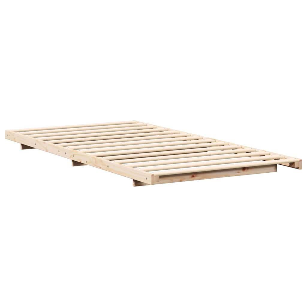 Rám Postele Hnědá 75 X 190 Cm Masivní Borové Dřevo