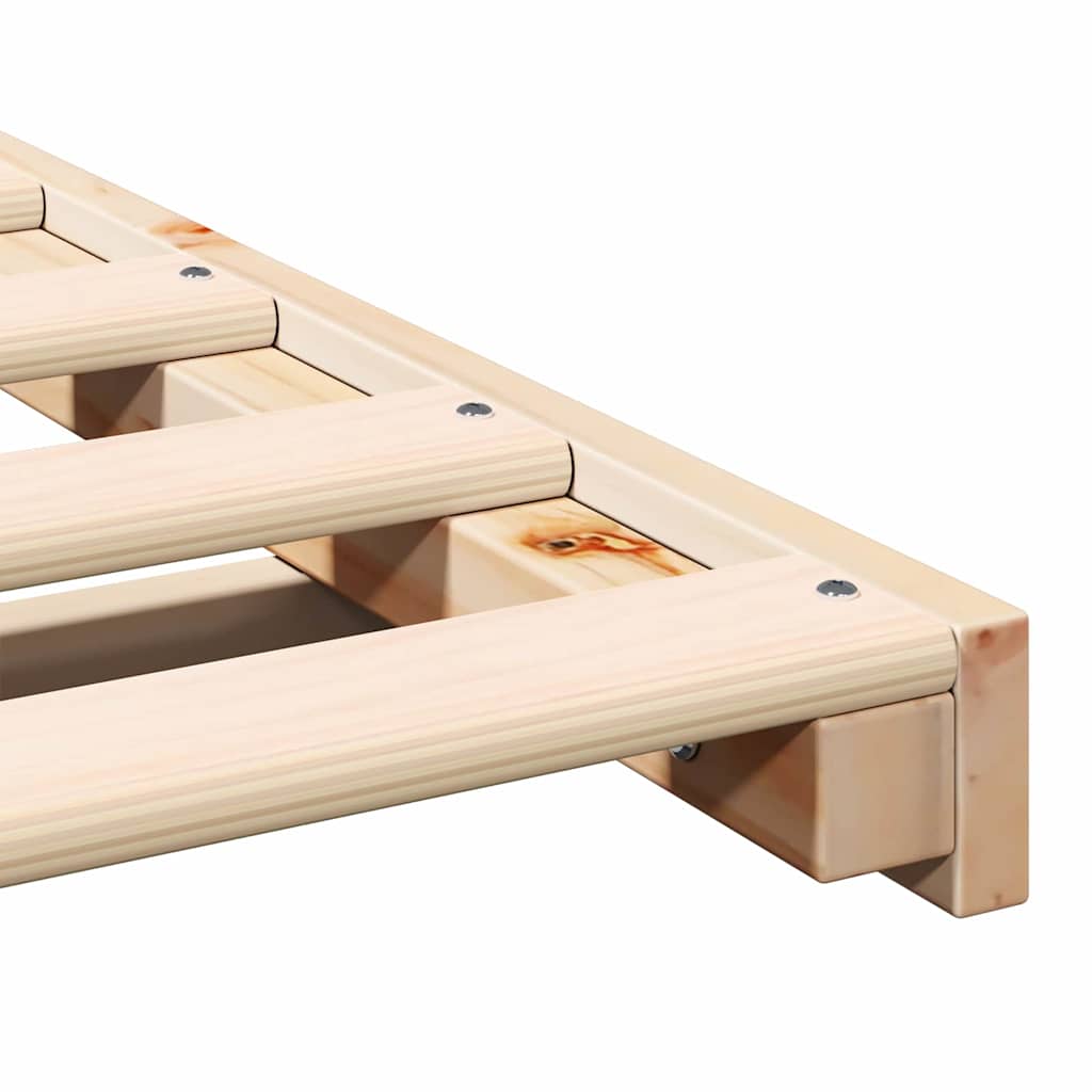 Rám Postele Hnědá 80 X 210 Cm Masivní Borové Dřevo
