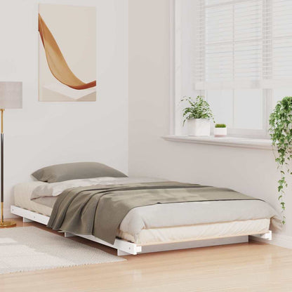 Rám Postele Bílá 90 X 210 Cm Masivní Borové Dřevo