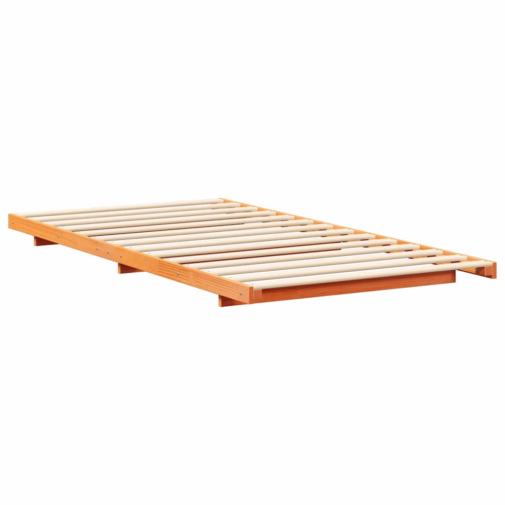 Rám Postele Voskově Hnědá 90 X 210 Cm Masivní Borové Dřevo