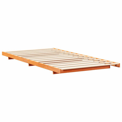 Rám Postele Voskově Hnědá 90 X 210 Cm Masivní Borové Dřevo