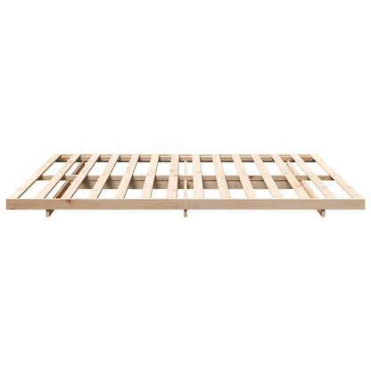 Rám Postele Hnědá 200 X 210 Cm Masivní Borové Dřevo