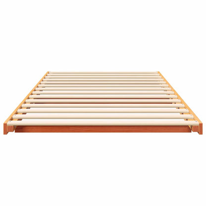 Rám Postele Voskově Hnědá 80 X 220 Cm Masivní Borové Dřevo