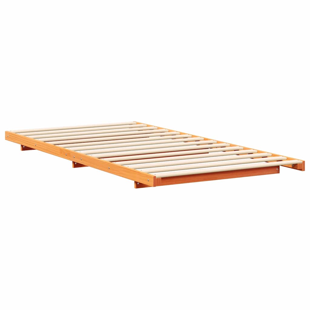 Rám Postele Voskově Hnědá 100 X 220 Cm Masivní Borové Dřevo