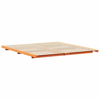 Rám Postele Voskově Hnědá 200 X 220 Cm Masivní Borové Dřevo