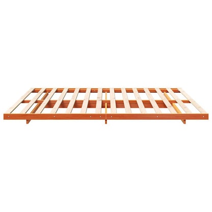 Rám Postele Voskově Hnědá 200 X 220 Cm Masivní Borové Dřevo