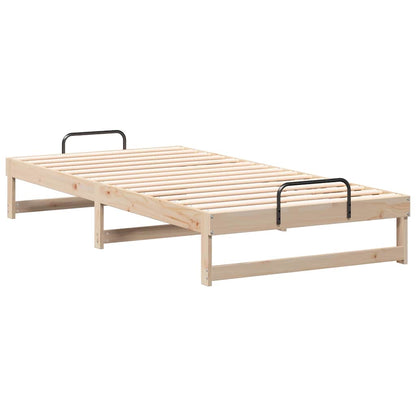 Rám Postele Hnědá 100 X 200 Cm Masivní Borové Dřevo