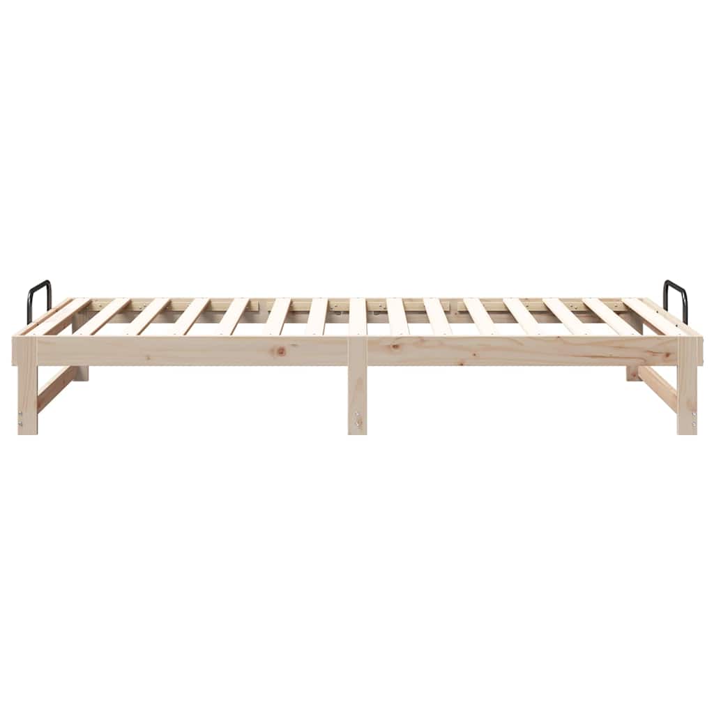 Rám Postele Hnědá 100 X 200 Cm Masivní Borové Dřevo