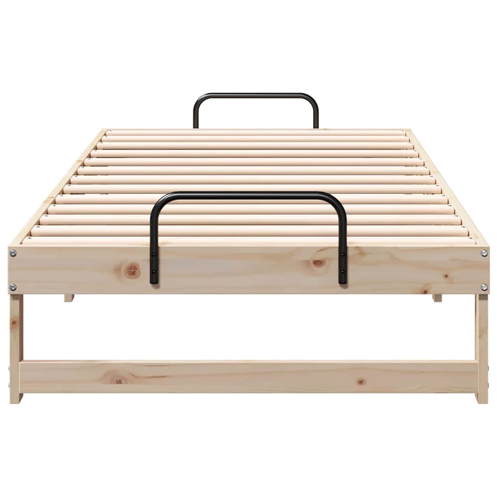 Rám Postele Hnědá 90 X 200 Cm Masivní Borové Dřevo