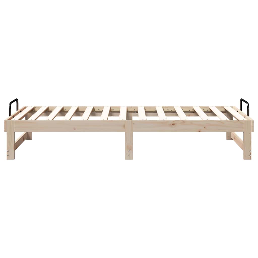 Rám Postele Hnědá 90 X 200 Cm Masivní Borové Dřevo