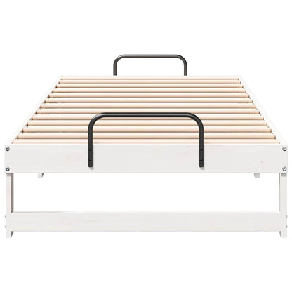 Rám Postele Bílá 90 X 200 Cm Masivní Borové Dřevo