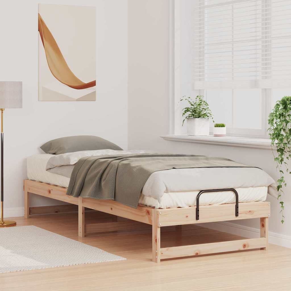 Rám Postele Hnědá 80 X 200 Cm Masivní Borové Dřevo