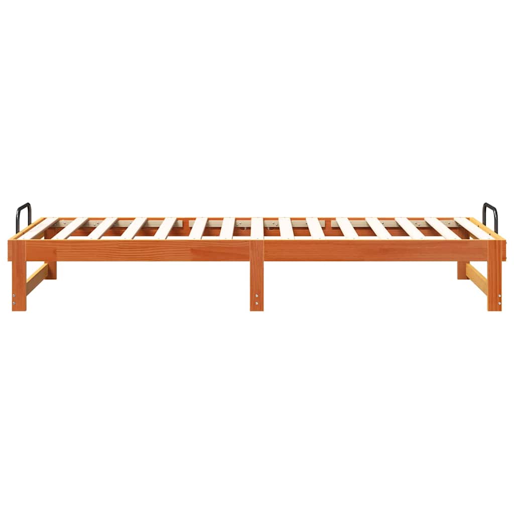 Rám Postele Hnědá 80 X 200 Cm Masivní Borové Dřevo