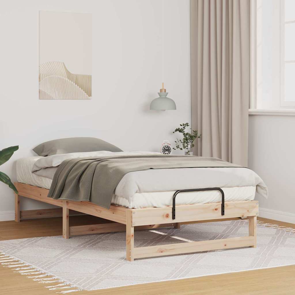Rám Postele Hnědá 90 X 190 Cm Masivní Borové Dřevo