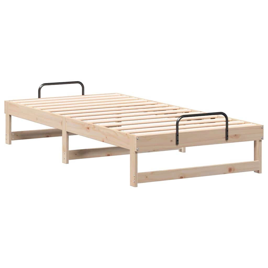Rám Postele Hnědá 75 X 190 Cm Masivní Borové Dřevo