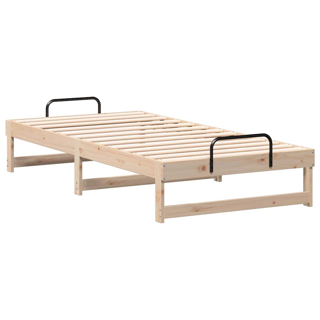 Rám Postele Hnědá 75 X 190 Cm Masivní Borové Dřevo